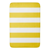 Gele en witte verticale strepen badmat (Voorkant Verticaal)