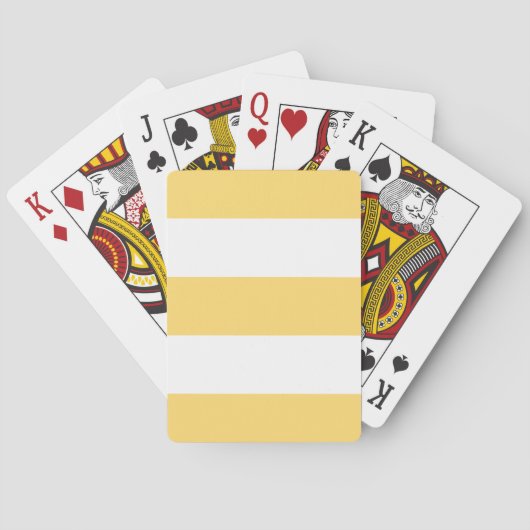 Gele en witte verticale strepen pokerkaarten (Achterkant)