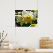 Gele en witte vetrol poster (Keuken)