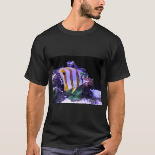 Gele en Witte Vlinder Vis T-shirt