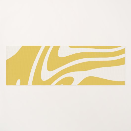 Gele en witte yoghimat yogamat (Voorkant (horizontaal))
