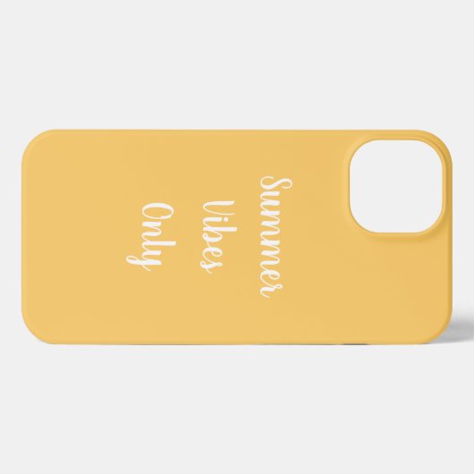 Gele en witte zomervirussen alleen Typografie iPhone Hoesje (Achterkant horizontaal)
