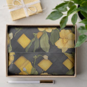 Gele en zwarte buffel controleren met geel wit tissuepapier (Geschenk)