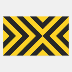 Gele en zwarte kazen rechthoekige sticker