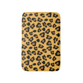 Gele en zwarte leopard Print Bathmat Badmat (Voorkant Verticaal)