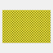 Gele en zwarte poolpuntenstrepes inpakpapier vel (Voorkant)