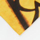 Gele en zwarte radiale druk fleece deken (Hoek)