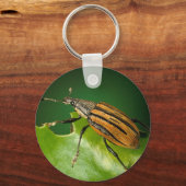 Gele en zwarte snuitkever sleutelhanger (Voorkant)