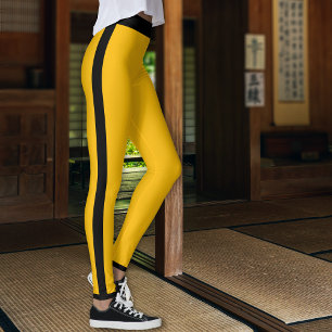 Gele en zwarte streep leggings