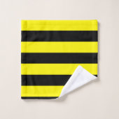 Gele en zwarte strepen bad handdoek (Wasdoekje)