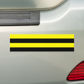 Gele en zwarte strepen bumpersticker (Op auto)
