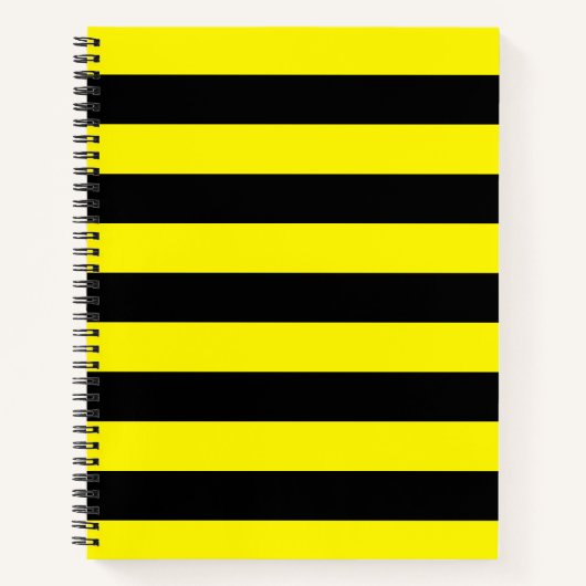 Gele en zwarte strepen notitieboek (Voorkant)