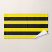 Gele en zwarte verticale strepen bad handdoek (Handdoek)
