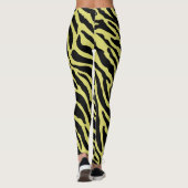 Gele en zwarte vingerafdrukken leggings (Achterkant)