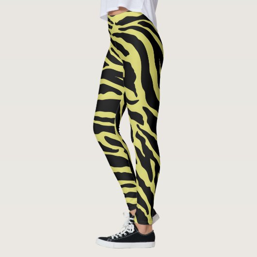 Gele en zwarte vingerafdrukken leggings (Links)