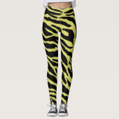 Gele en zwarte vingerafdrukken leggings (Voorkant)