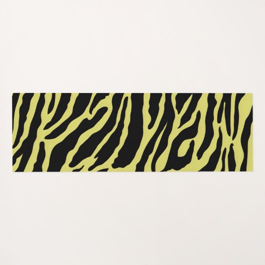 Gele en zwarte vingerafdrukken yogamat (Achterkant (horizontaal))