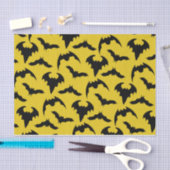 Gele en zwarte vleermuizen Halloween Party Tissuepapier (Craft)
