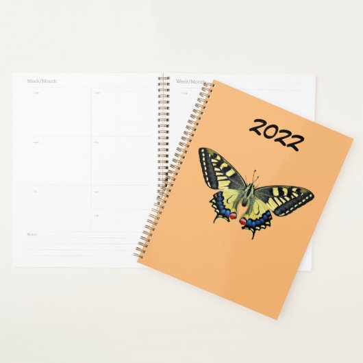 Gele en zwarte vlinder planner (Display)