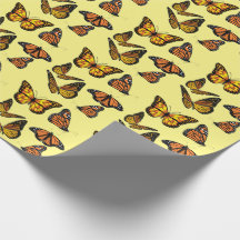 gele en zwarte vlinders natuur Wrapping Papier