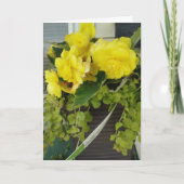 Gele engel vleugel Begonias, denkend aan jou Kaart (Voorkant)