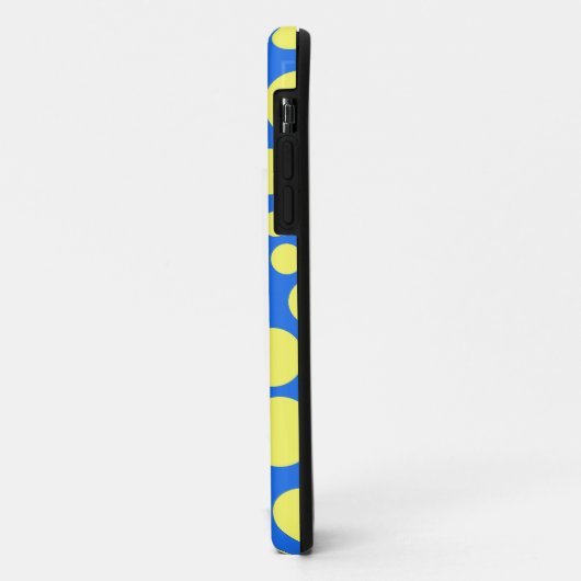 Gele erwten op een hemelsblauwe achtergrond Case-Mate iPhone case (Achterkant/links)