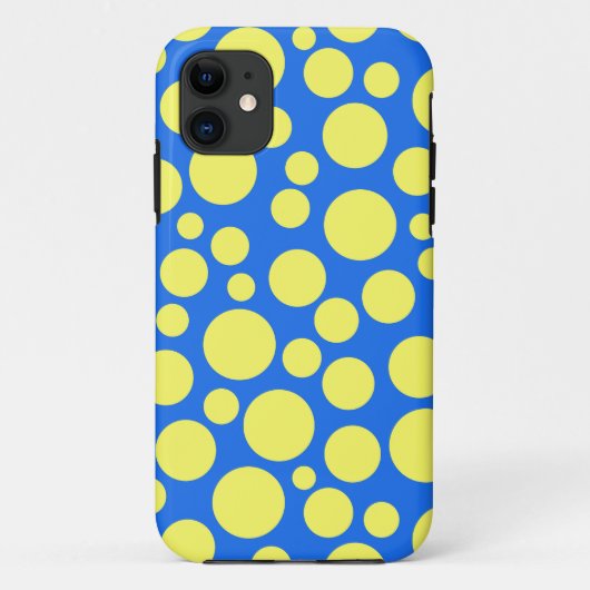 Gele erwten op een hemelsblauwe achtergrond Case-Mate iPhone case (Achterkant)