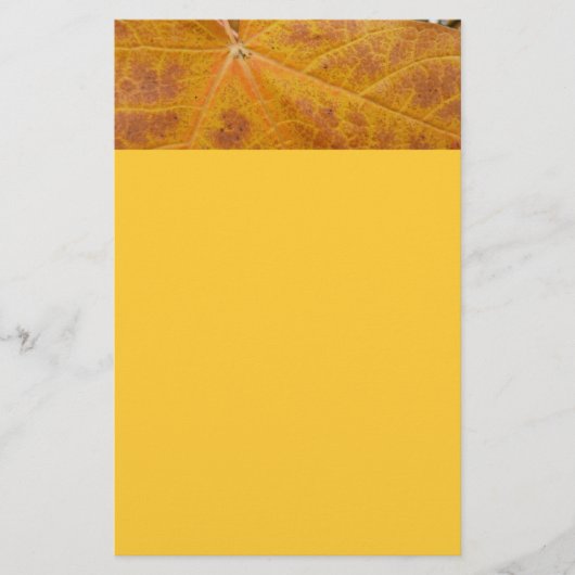Gele esdoornblad herfst abstracte natuur briefpapier (Voorkant)