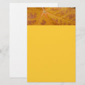 Gele esdoornblad herfst abstracte natuur briefpapier (Voorkant / Achterkant)