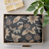 Gele exotische Floral Embroidery Decoupage Tissuepapier (Geschenk)