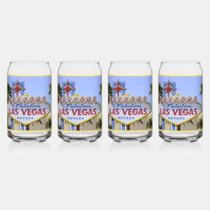 Gele Familie Las Vegas Nevada Welkomstbord Blikvorm Glas