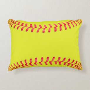 Gele fasksoftball-slaapkamer Accent Pillow Kussen