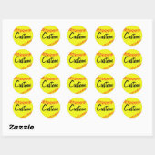 Gele Fastpitch Softball Aangepaste Stickers (Vel)