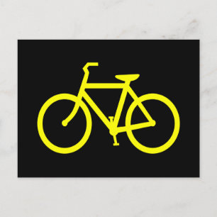 Gele Fiets Briefkaart