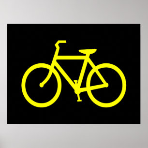 Gele Fiets Poster