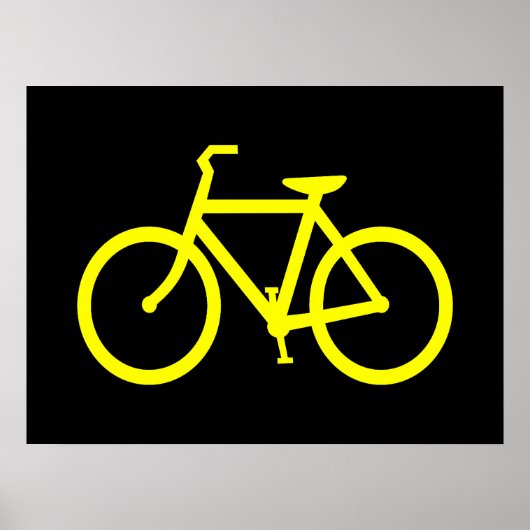 Gele Fiets Poster (Voorkant)