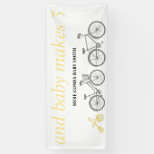 Gele fiets spandoek (Verticaal)