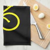 Gele Fiets Theedoek (Quarter Fold)