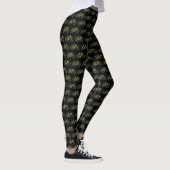 Gele fietsen op zwart leggings (Rechts)