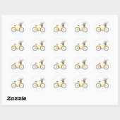 gele fietstickers ronde sticker (Vel)