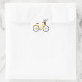 gele fietstickers ronde sticker (Tas)