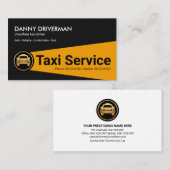 Gele Flashlight Night Taxi Cab Visitekaartje (Voorkant / Achterkant)