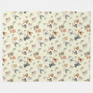 Gele fleece deken, groot 60" x 80" deken