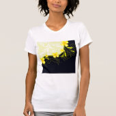 Gele Floral Background Womens T-Shirt (Voorkant)