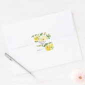Gele Floral bedankt Vierkante Sticker (Envelop)