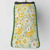 Gele Floral Garden Pattern Golfheadcover (Draai 90)