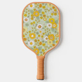 Gele Floral Garden Pattern Pickleball Paddle (Achterkant)