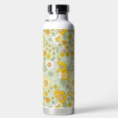 Gele Floral Garden Pattern Waterfles (Rechts)