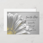 Gele Floral hoogtepunten Weddenschap Opslaan Datum Save The Date (Voorkant / Achterkant)