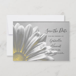 Gele Floral hoogtepunten Weddenschap Opslaan Datum Save The Date